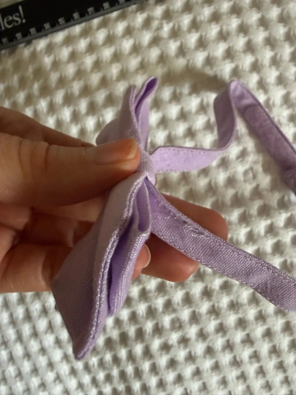 Janie and Jack Lavender Linen Bow Tie – Adjustable Kids